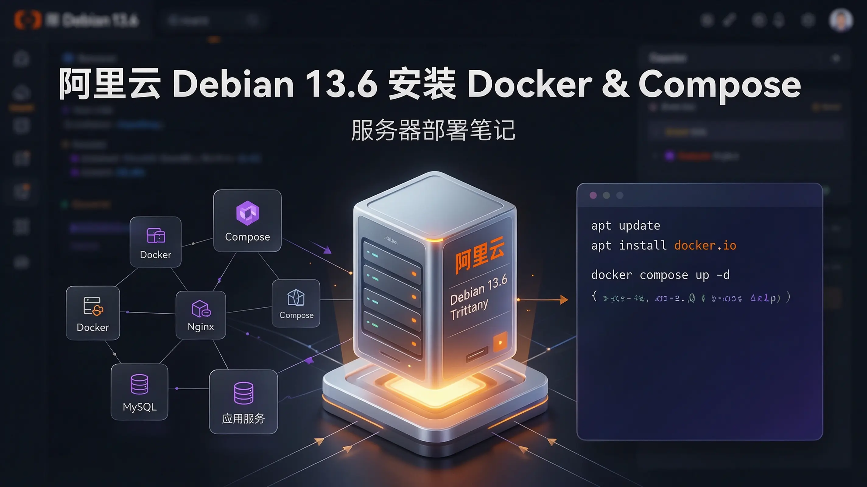  阿里云国内服务器 Debian 13.6 (Trixie) 安装 Docker & Compose 笔记